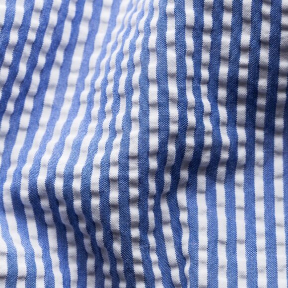 Talbots Pants Women's Size 10 Blue-White Seersucker Striped Perfect Cropped - Picture 9 of 13